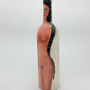 Painted Bottle 1 of 3 Female Figure by Rumiko "Rumi"  Tsuda Estate, Image 3.