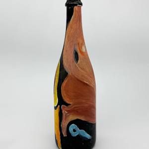 Painted Bottle 3 0f 3 Female Figure by Rumiko "Rumi"  Tsuda Estate, Image 3.