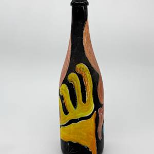 Painted Bottle 3 0f 3 Female Figure by Rumiko "Rumi"  Tsuda Estate, Image 4.