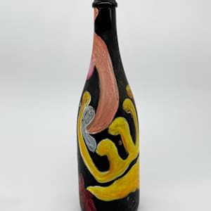 Painted Bottle 3 0f 3 Female Figure by Rumiko "Rumi"  Tsuda Estate, Image 5.
