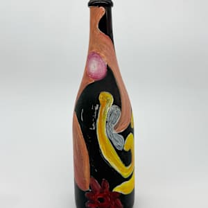 Painted Bottle 3 0f 3 Female Figure by Rumiko "Rumi"  Tsuda Estate, Image 6.