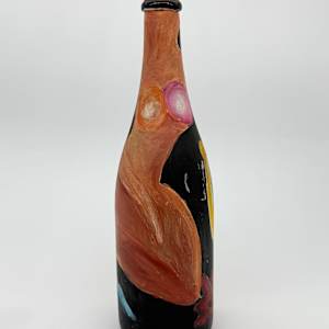 Painted Bottle 3 0f 3 Female Figure by Rumiko "Rumi"  Tsuda Estate, Image 7.