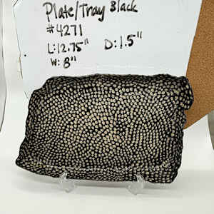 Black Plate - Tray with Chiseled Pattern by Rumiko "Rumi"  Tsuda Estate, Image 1.