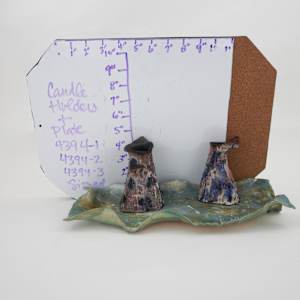 Candle Holders + Plate Set by Rumiko "Rumi"  Tsuda Estate, Image 1.