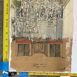 Installation Sketch | Sculpture Center at Roosevelt Island 1997 by Rumiko "Rumi"  Tsuda Estate, Image 1.