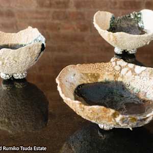 Mixed Clay Bowl, Large,  #17-84 by Rumiko "Rumi"  Tsuda Estate, Image 1.