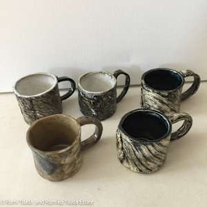 Wave Mugs - 5 Individual Mugs by Rumiko "Rumi"  Tsuda Estate, Image 1.