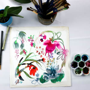 Vibrant Botanical Dreams by Nicole Slater  Image: My awe is continually refreshed by the natural world. I've been playing around with natural forms and shapes, flowers, and animals, as well as employing my imagination, in order to break free of my limitations and become less static. When I make things like this using my knowledge of different plants and animals, it lets my mind go wild and I can have fun while I'm at it creating my own little universe. I really hope that you will appreciate these! 


