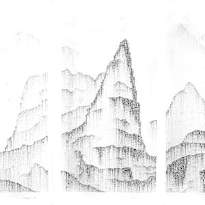 Shan Shui polyptych. 50491 lotus impressions by Morrison Polkinghorne, Image 8.