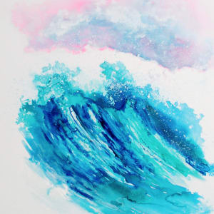 Crimson Cresting Wave by MARYAM MOHI