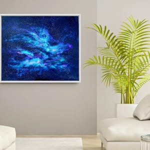 V- A Piece of Galaxy I by MARYAM MOHI  Image: Resin Galaxy Painting by Maryam Mohi