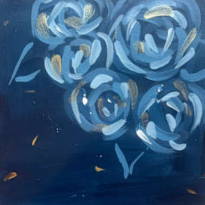 Navy Flowers by Meredith Sevin