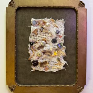Her-Stories; Tajemnica by Cheryl Boc-Chidester  Image: Art is framed in an unusual vintage molding.