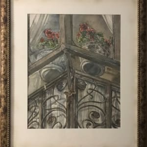 Segovia Geraniums by Cheryl Ann Boc-Chidester  Image: Framed
