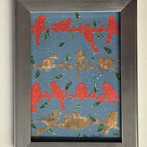 Birds of a Feather by Cheryl Boc-Chidester  Image: Framed using conservation materials
