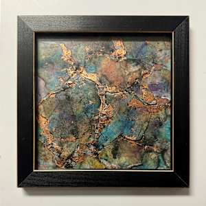 Echoes of Ancient Artistry by Cheryl Ann Boc-Chidester  Image: framed in a wood frame with conservation materials