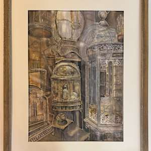 A Window into the Past by Cheryl Ann Boc-Chidester  Image: A Window into the Past, framed with archival materials