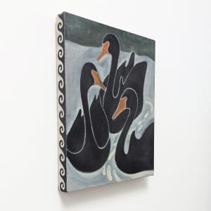 Three Black Swans by Kari Breitigam 