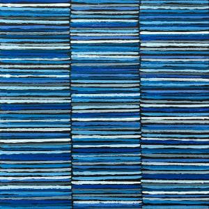 Cobalt Stripes by Janet Hamilton