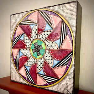 Multicolor Pinwheel Mandala by Donna Norton 