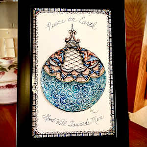 Peace on Earth Christmas Ornament by Donna Norton, Image 1.