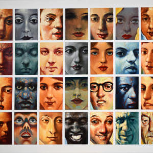 Untitled, Oil on Canvas, 2002 (Portrait Collection 28) by Peter Jooren