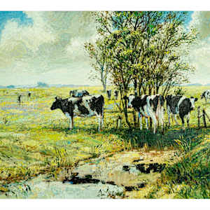 Untitled, Oil on Canvas, 2016 (Last Cows) by Peter Jooren