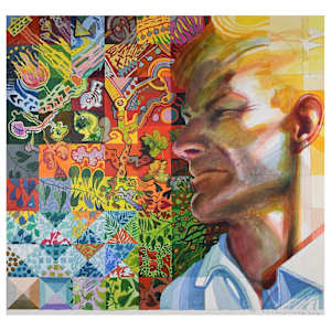Untitled, Acrylic, 2014 (Blonde Male- Patchwork) by Peter Jooren