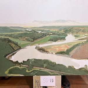 View of Kootenay River near Bonner's Ferry, Idaho (Unfinished) by Spence Guerin