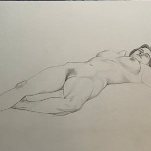 Very Naked Nude Figure Drawing by Spence Guerin