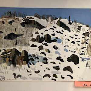 Alaska Winter Landscape, Snow-Covered Rocky Slope 4/14/79 by Spence Guerin, Image 1.
