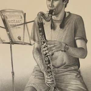 Jack Goffinett Playing Saxophone by Spence Guerin
