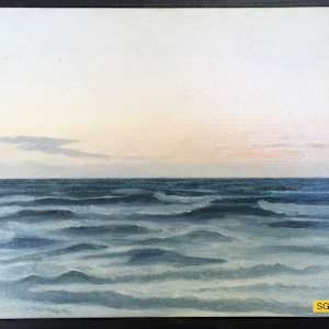 Sunrise, Deep Blue-Green Sea by Spence Guerin