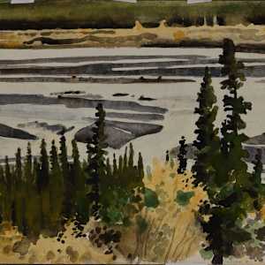 Copper River Near Gakona Alaska 1984 by Spence Guerin, Image 1.