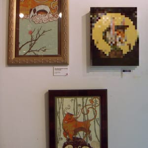 The Plum Blossom and the Fertile Breath by Patrick Gannon  Image: 'The Plum Blossom and the Fertile Breath' at myplasticheart nyc's New Moon exhibition, framed