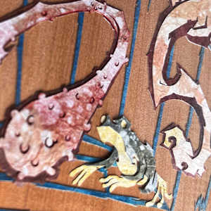 The Neglected Feast of the Aka-name by Patrick Gannon  Image: The Neglected Feast of the Aka-name, detail: the yokai is not alone in the bath