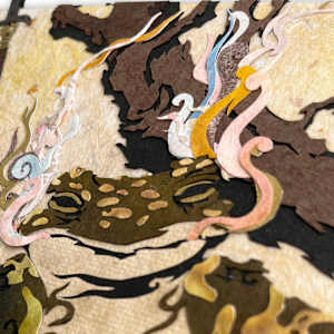 Guardians of the Golden River • Ogama by Patrick Gannon  Image: Guardians of the Golden River • Ogama • detail: petrifying rainbow-colored frog breath
