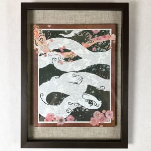 Among the Petals a White Serpent by Patrick Gannon  Image: Among the Petals a White Serpent • framed