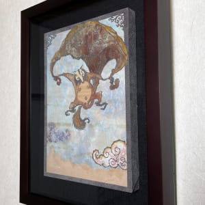 Kintama Parachute by Patrick Gannon  Image: Kintama Parachute • framed, angle (artwork is shipped unframed)
