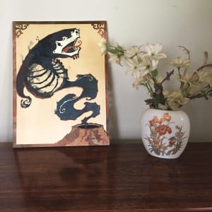 And the Moon Was Held Prisoner in His Chest by Patrick Gannon  Image: And the Moon Was Held Prisoner in His Chest • in situ with a lovely vase