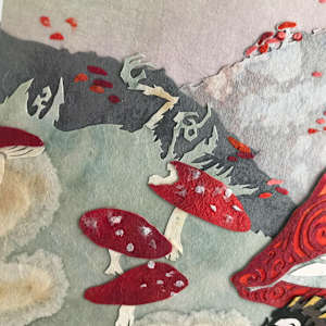 Red Caps by Patrick Gannon  Image: Red Caps, detail: poisonous mushrooms