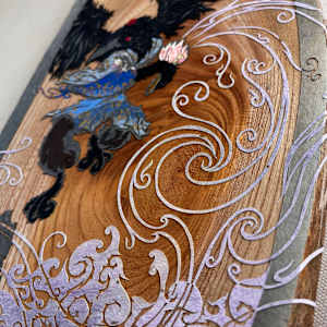 Upon Black Wings, A Howling Wind by Patrick Gannon  Image: Upon Black Wings, A Howling Wind • detail: the swirling wind