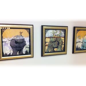 Until That Day, My Drift is Glacial by Patrick Gannon  Image: Until That Day triptych, framed
