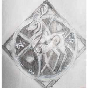 Celtic Stag by Yvonne Cavens, Image 1.