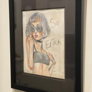 SO EXTRA by Holly Diann Harris  Image: "SO EXTRA" - framed side view