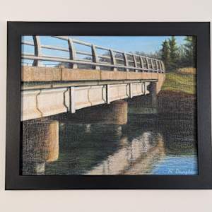 Winter Bay Bridge by Rebeka Darylin  Image: Framed