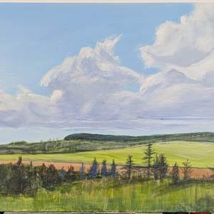 Over the Hills (Route 24, Caledonia) by Rebeka Darylin  Image: In progress - after 2 hours