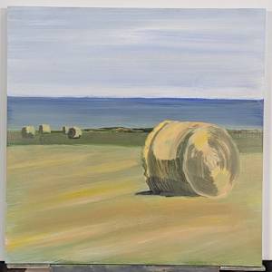 Coastal Hay (Cable Head Hay 1) by Rebeka Darylin  Image: In progress 1 - after 30 minutes