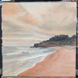 Backlit Cliffs at Guernsey Cove by Rebeka Darylin  Image: In progress 3