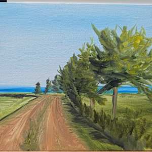 Speed painting practice (bulk listing) by Rebeka Darylin  Image: High Bank Driveway - 12 x 16 quality canvas panel